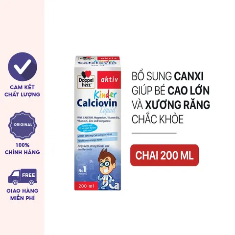 Siro bổ sung Canxi hữu cơ Aktiv Kinder Calciovin Liquid Chai 200ml
