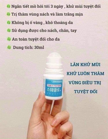 Lăn Khử Mùi Kwangdong Hàn Quốc 30ml - Giúp Khử Mùi, Ngăn Đổ Mồ Hôi Cho Nách, Tay, Chân - Sản Phẩm Chăm Sóc Da Hiệu Quả