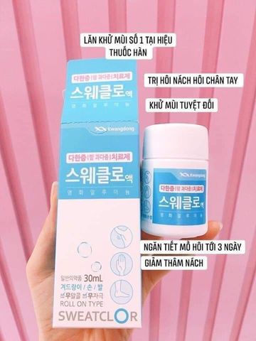 Lăn Khử Mùi Kwangdong Hàn Quốc 30ml - Giúp Khử Mùi, Ngăn Đổ Mồ Hôi Cho Nách, Tay, Chân - Sản Phẩm Chăm Sóc Da Hiệu Quả
