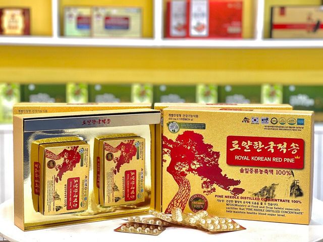 Tinh Dầu Thông Đỏ Hoàng Gia Hàn Quốc 120 Viên - Hỗ Trợ Tim Mạch, Kiểm Soát Đường Huyết, Cải Thiện Sức Khỏe