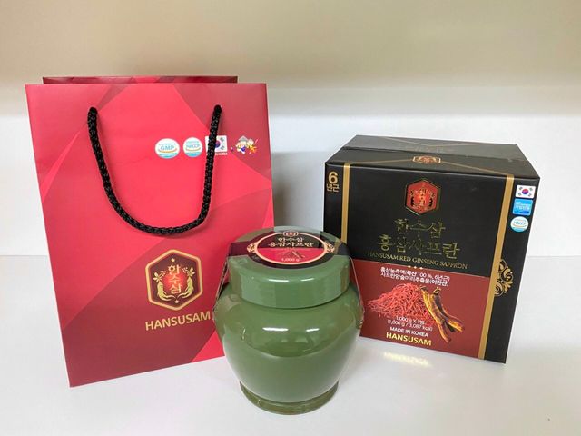 Cao Hồng Sâm Nhụy Hoa Nghệ Tây Hansusam 1kg - Tăng Cường Sức Đề Kháng, Giảm Stress, Hỗ Trợ Giấc Ngủ Sâu Từ Hàn Quốc