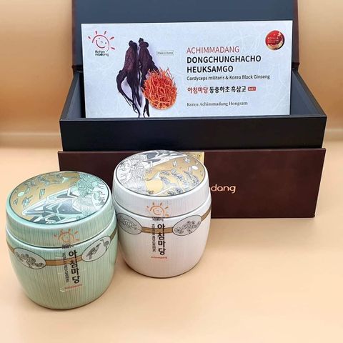 Cao hắc sâm đông trùng hạ thảo Achimmadang 500g x 2 hũ sứ