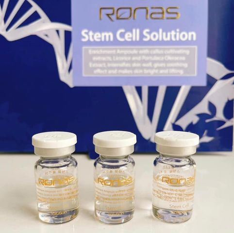 Serum Tế Bào Gốc Ronas Stem Cell Solution Hàn Quốc - Tái Tạo Da, Dưỡng Ẩm, Phục Hồi Làn Da Mịn Màng - Hộp 10 Lọ x 5ml