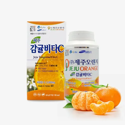 Viên ngậm Vitamin C Jeju Orange 500g 277 viên của Hàn Quốc