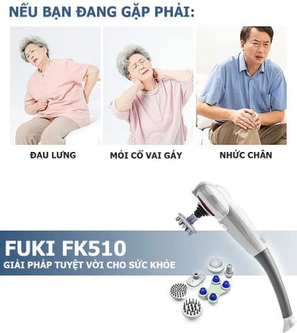 Máy massage cầm tay Fuki Japan FK-510 (7 đầu)