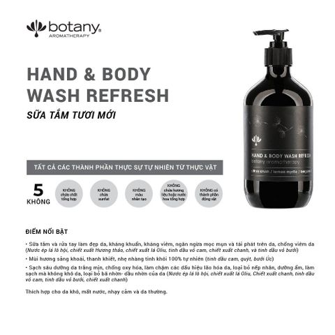 Sữa tắm tươi mát cho tay và cơ thể - Hand And Body Wash Refresh