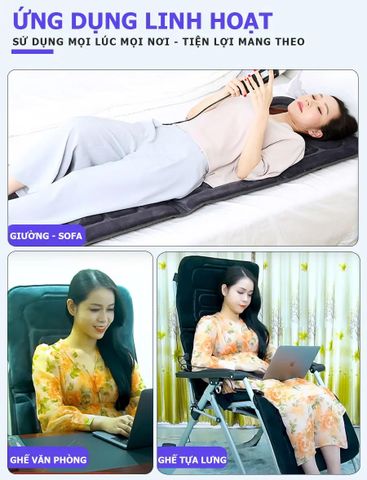 Nệm Massage Toàn Thân nhiệt và hồng ngoại OKACHI JP-M799