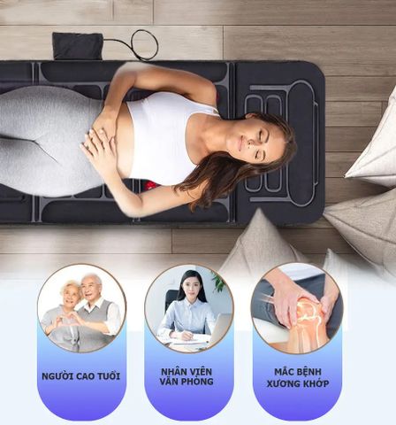 Nệm Massage Toàn Thân nhiệt và hồng ngoại OKACHI JP-M799