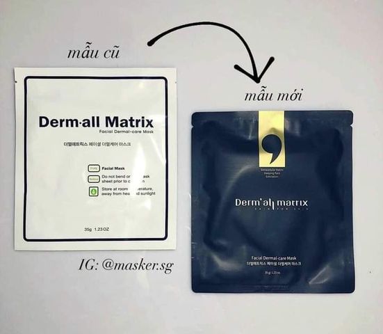 Mặt Nạ Đắp Qua Đêm Dưỡng Trắng Collagen Derm All Matrix Hàn Quốc - Hộp 4 Miếng Cấp Ẩm, Tăng Đàn Hồi Da