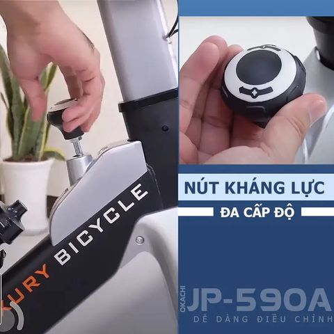 Xe đạp tại nhà OKACHI LUXURY JP-590A Với Lò Xo Thép Khổng Lồ