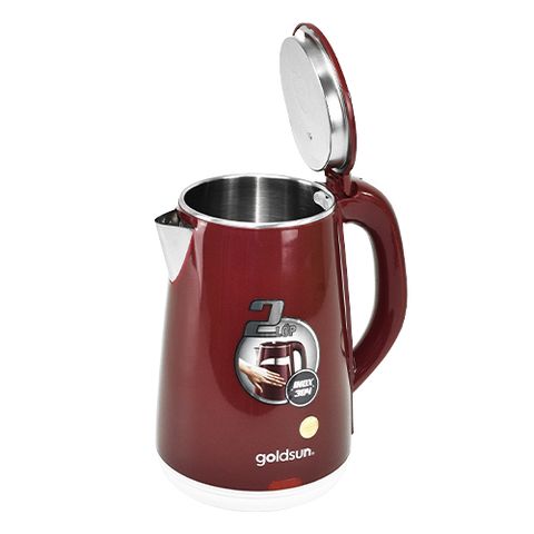 Ấm Siêu Tốc Goldsun GKT2612 - Dung Tích 2,2L, Công Suất 1800W, Tự Ngắt An Toàn, Thiết Kế Đẹp Mắt Màu Đỏ, Phù Hợp Gia Đình