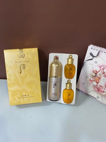 Set Kem Lót Whoo Essential Makeup Base 40ml - Dưỡng ẩm, Kiềm Dầu, Chống Nhăn, Tặng Toner và Sữa Dưỡng Mini, Lớp Nền Mịn Màng, Sáng Da