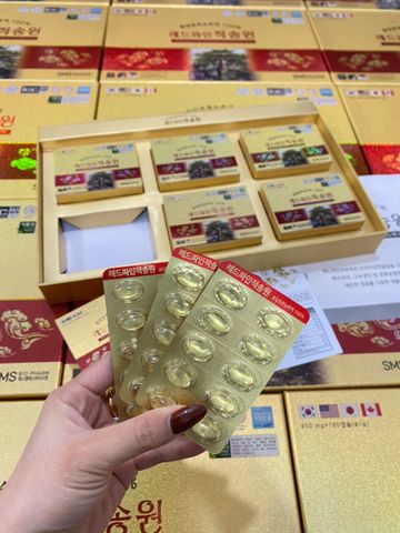Tinh Dầu Thông Đỏ SMS Bio Pharm Red Pine Jeok Song Won 180 Viên - Tăng Cường Sức Khỏe Hàn Quốc, Chống Lão Hóa Tốt Nhất