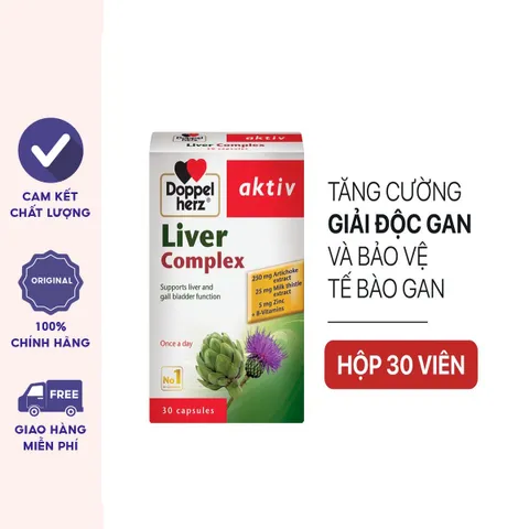 Viên uống hỗ trợ giải độc gan, hạ men gan Aktiv Liver Complex Hộp 30v
