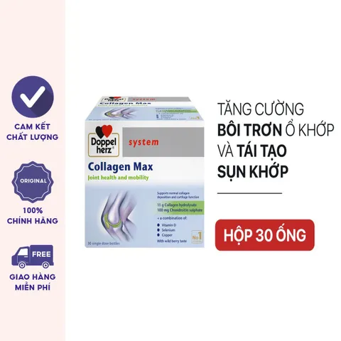 Collagen thuỷ phân tăng độ linh hoạt của khớp Collagen Max Hộp 30 ống