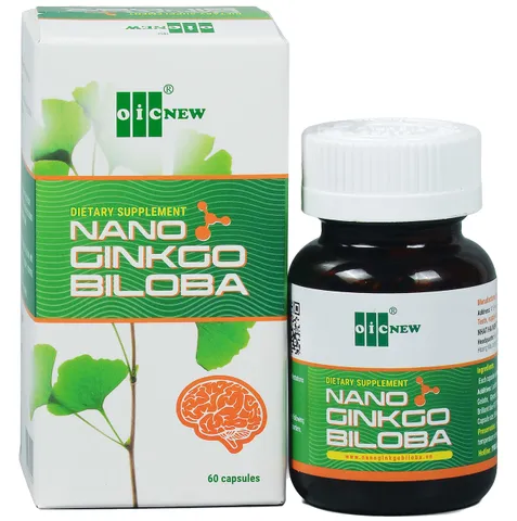 NANO GINKGO BILOBA - Tăng cường tuần hoàn máu não (H/60 viên)