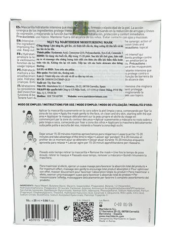 Mặt Nạ Dưỡng Ẩm MartiDerm The Originals 10 Miếng - Chứa Hyaluronic Acid & Coenzyme Q10 - Dành Cho Da Khô, Chống Lão Hóa