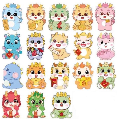 Set 100 Bao Lì Xì Chibi Hình Thú Dễ Thương - Hình Ngẫu Nhiên, Giấy Dày, Đáng Yêu, Quà Tặng Ý Nghĩa