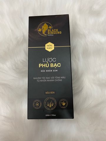 Dầu Gội Phủ Bạc Hắc Nhân Sâm Mộc Nhu 300ml - Nhuộm Tóc Bạc Tự Nhiên, Chống Dị Ứng, Dưỡng Tóc Khỏe Mạnh