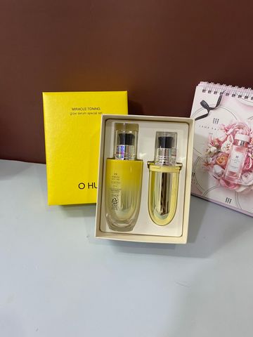 Set tinh chất dưỡng sáng căng mướt da Ohui Miracle Toning Glow Serum