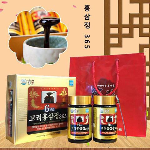 Cao Hồng Sâm 365 Hàn Quốc - Set 2 và 4 Lọ Tăng Cường Sức Khỏe, Hỗ Trợ Giấc Ngủ và Giảm Căng Thẳng