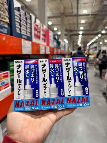 Xịt Nazal hỗ trợ cải thiện viêm xoang và viêm mũi dị ứng - Dung dịch xịt mũi 30ml từ Nhật Bản cho trẻ em từ 7 tuổi