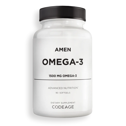 Viên Dầu Cá Codeage Amen Omega-3 1500mg - Hỗ Trợ Sức Khỏe Tim Mạch, Phát Triển Não Bộ, Không GMO, Dành Cho Phụ Nữ Mang Thai
