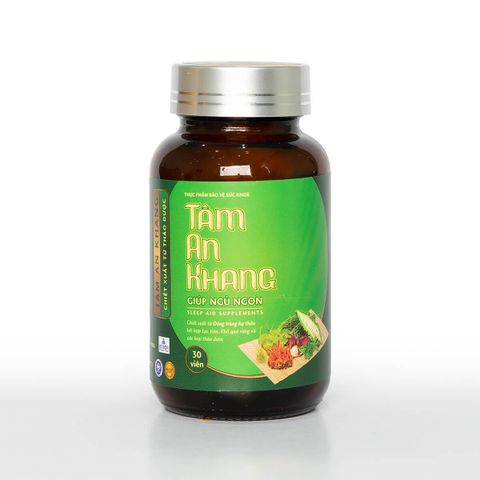 Viên uống Tâm An Khang 30 viên - Hỗ trợ giấc ngủ sâu tự nhiên, giảm căng thẳng và mệt mỏi cho giấc ngủ ngon hơn.