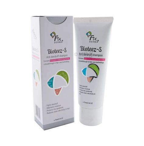 Dầu Gội Làm Sạch Gàu Fixderma Bioteez-S Shampoo 75ML - Giảm Nhờn, Ngứa, Kháng Khuẩn, Tăng Độ Ẩm Cho Tóc Mềm Mượt