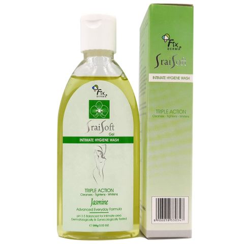 Gel Vệ Sinh Phụ Nữ Hương Hoa Nhài Fixderma Srai Soft Gel 100g - Kháng Khuẩn, Làm Sạch & Cân Bằng Độ Ẩm Vùng Kín