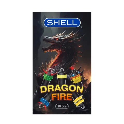 Bao cao su Shell Dragon Fire Hộp 10 bao gai, bi nổi lớn