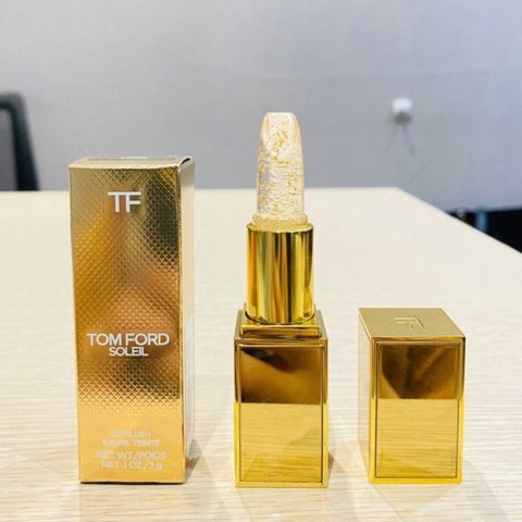 Son Dưỡng Tom Ford 24K Gold Z09 Soleil Lip Blush - Màu Hồng Phấn Sang Trọng, Cung Cấp Độ Ẩm, Dưỡng Môi Mềm Mượt