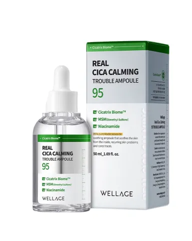 Serum Wellage Real CICA CALMING 95 Trouble Ampoule 50ml