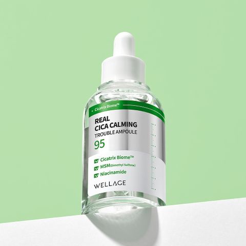 Tinh Chất Dưỡng Da Wellage Real CICA CALMING 95 - Ampoule 50ml Phục Hồi, Dịu Mụn, Cấp Ẩm Chuyên Sâu Cho Da Khô, Da Dầu Mụn