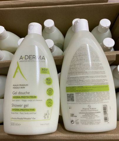 Sữa tắm Aderma hổ trợ giảm mụn lưng, thu nhỏ lỗ chân lông 500ml