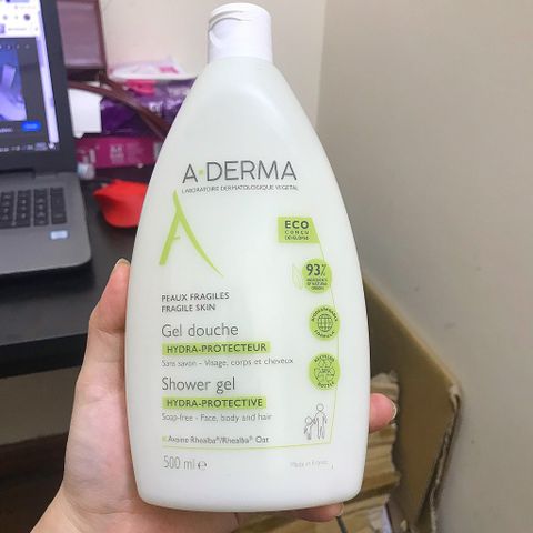 Sữa tắm Aderma hổ trợ giảm mụn lưng, thu nhỏ lỗ chân lông 500ml