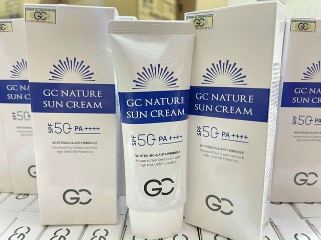 Kem Chống Nắng GC Nature Sun Cream SPF50 PA++++ 60ml - Bảo Vệ Da Ưu Việt, Giảm Nám, Làn Da Rạng Rỡ Tự Nhiên, Dễ Dàng Sử Dụng