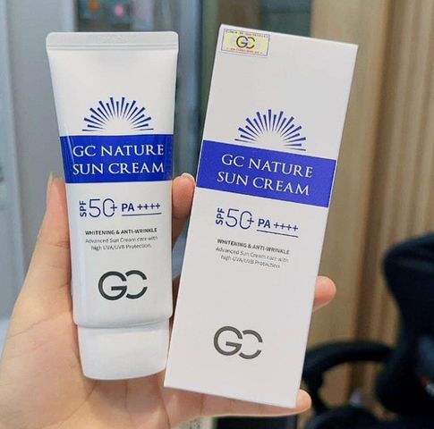 Kem Chống Nắng GC Nature Sun Cream SPF50 PA++++ 60ml - Bảo Vệ Da Ưu Việt, Giảm Nám, Làn Da Rạng Rỡ Tự Nhiên, Dễ Dàng Sử Dụng