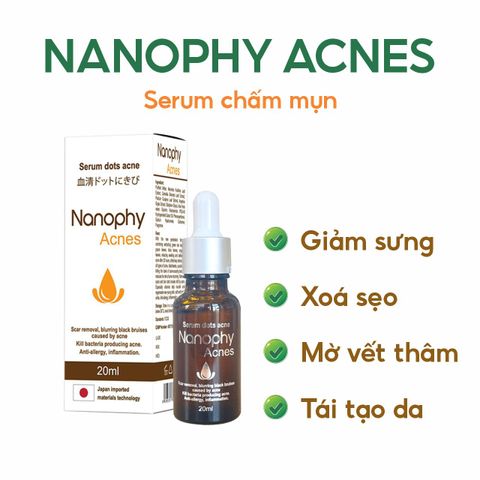 Serum Giảm Mụn Acnes NANOPHY 20ml - Ngừa Sẹo, Mờ Thâm, Giảm Sưng Đặc Trị Mụn Trứng Cá và Mụn Đầu Đen - Đến Từ Nhật Bản