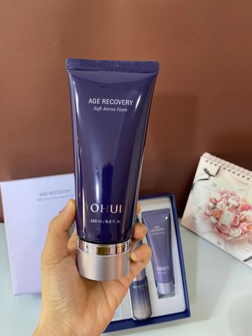 Bộ sữa rửa mặt chống nhăn Ohui Age Recovery Soft Amino Foam mẫu mới