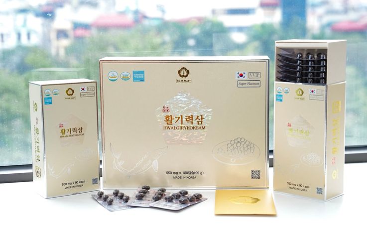 Viên Thiên Sâm Trứng Cá Tầm Hwalgiryeoksam - 180 Viên Bổ Sung Dinh Dưỡng Hàn Quốc, Tăng Cường Sức Khỏe Tự Nhiên, Chất Lượng Cao