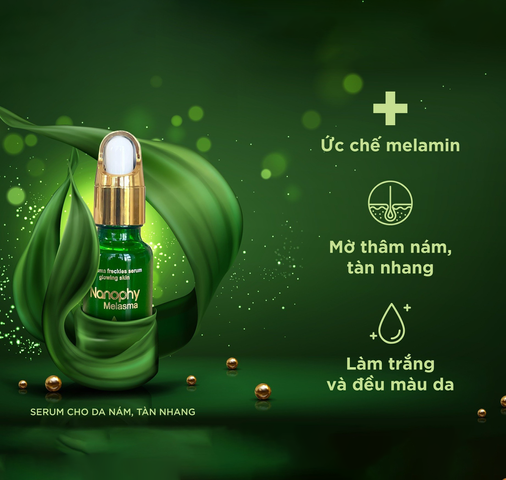 Serum Nám Tàn Nhang Lovita Nanophy Melasma - Làm Sáng Da, Giảm Vết Thâm Nám, Đồi Mồi, Chăm Sóc Da Sáng Mịn Nhật Bản 20ml