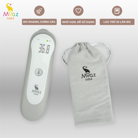 Nhiệt Kế Hồng Ngoại Đa Năng Moaz Bebe MB-024 - Thiết Bị Theo Dõi Thân Nhiệt Nhanh Chóng, Chính Xác Cho Gia Đình Có Trẻ Nhỏ
