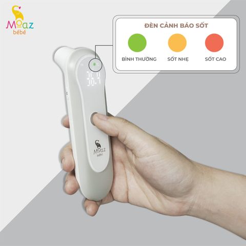 Nhiệt Kế Hồng Ngoại Đa Năng Moaz Bebe MB-024 - Thiết Bị Theo Dõi Thân Nhiệt Nhanh Chóng, Chính Xác Cho Gia Đình Có Trẻ Nhỏ