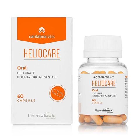 Viên uống Heliocare Oral Chống Nắng Bảo Vệ Da - Công Nghệ Dương Xỉ, 60 Viên, Giúp Ngăn Ngừa Tia UV và Lão Hóa Da