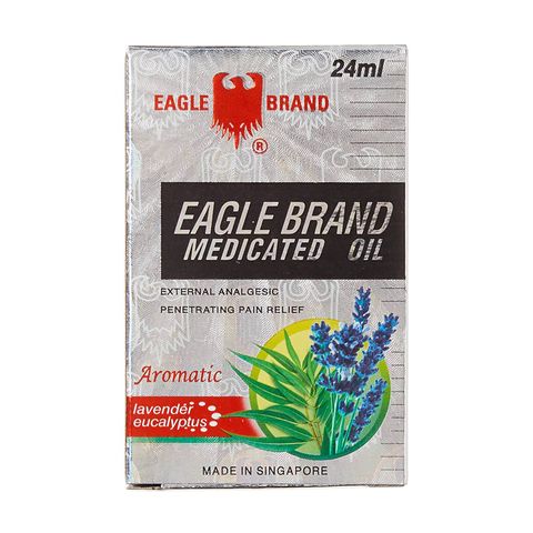Dầu Gió Trắng Mỹ Eagle Brand Medicated Oil 24ml - Tinh Dầu Bạch Đàn & Oải Hương Giảm Đau Đầu, Giữ Ấm Cơ Thể, Hỗ Trợ Sức Khỏe