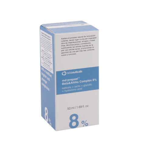 Dung Dịch Peel Da Md:Ceuticals PREPEEL BETA & AHAs Complex 8% - Tẩy Da Chết, Dưỡng Ẩm Cho Da Dầu, Nhạy Cảm, 50ml