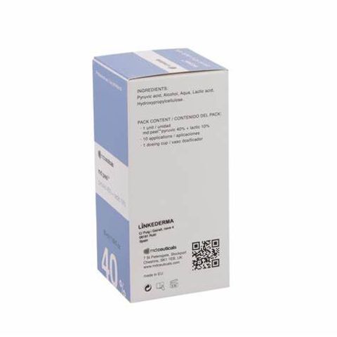 Dung dịch thay da sinh học MD:PEEL Pyruvic 40% và Lactic 10% - Tẩy tế bào chết, trị mụn, ngừa lão hóa da, cải thiện có kết cấu da
