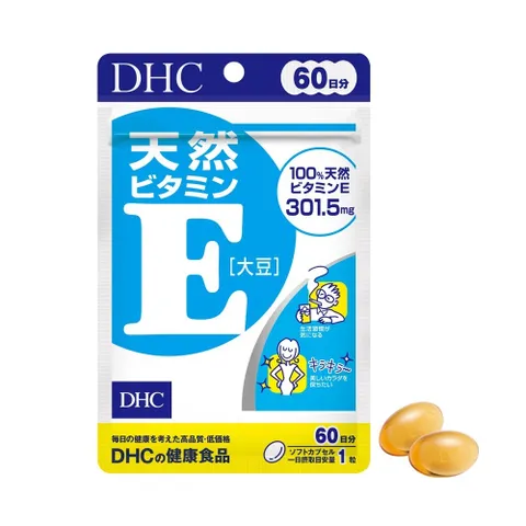 Viên uống bổ sung Vitamin E DHC Nhật Bản 60 ngày
