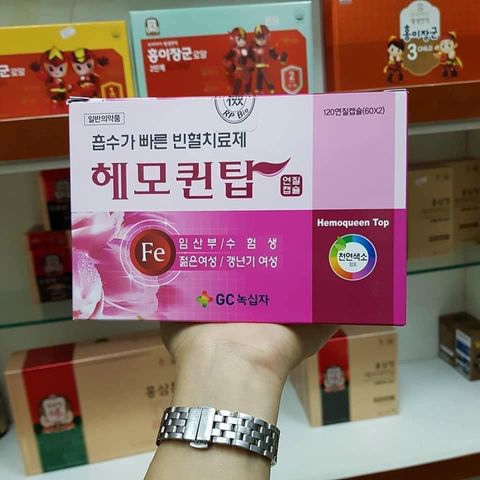 Viên Uống Bổ Sung Sắt Hemoqueen GC Biopharma Xuất Xứ Hàn Quốc 120 Viên - Giải Pháp Hỗ Trợ Thiếu Máu, Tăng Cường Sức Khỏe